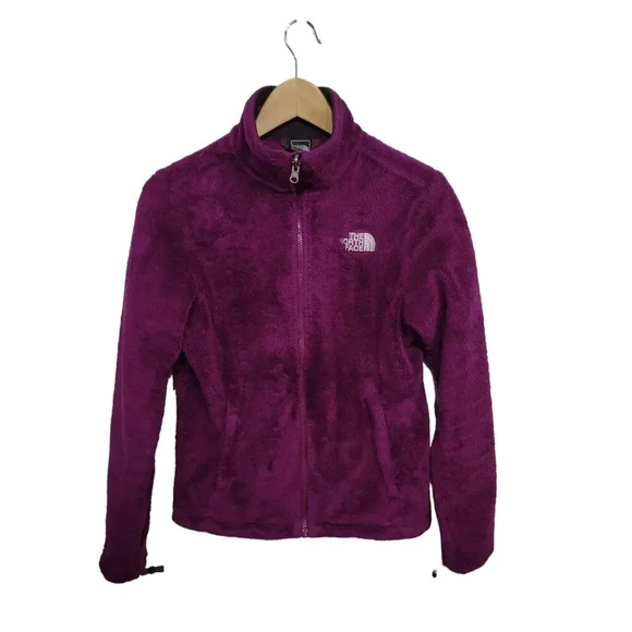 The North Face Purple Fleece Fluffy Full Zip Jacket Small - Picture 1 of 3